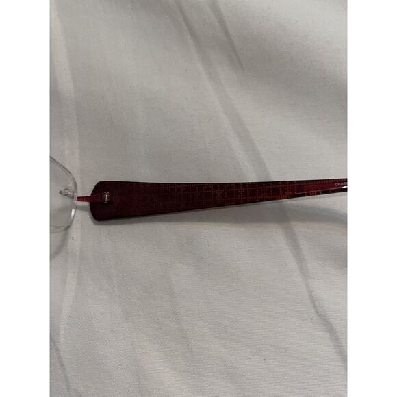 Charmant Eyeglasses CH10926 Red Black Rimless Titanium Frame 50-19-135 Japan - Picture 4 of 7